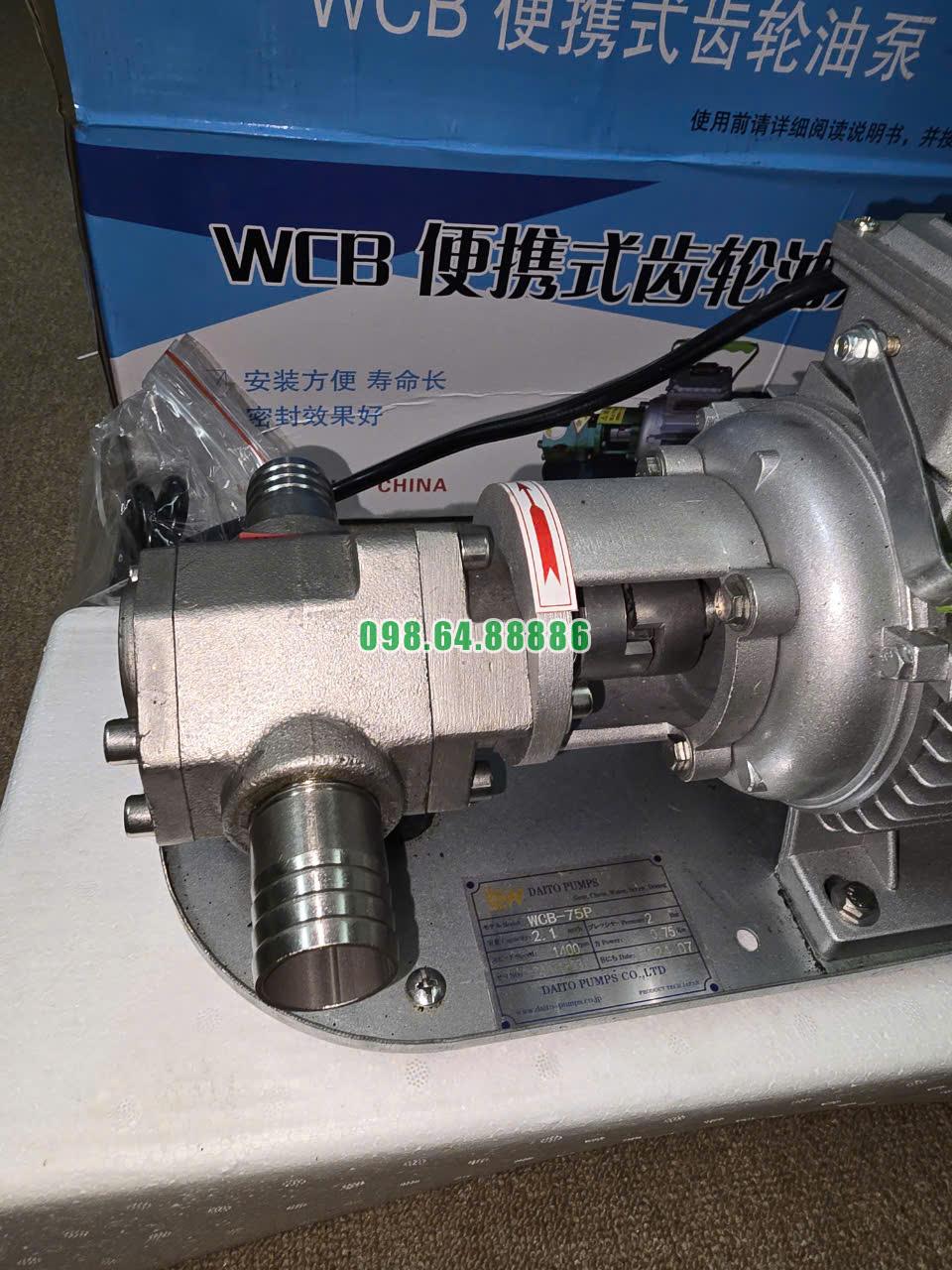 Máy bơm bánh răng WCB75 động cơ điện 0.75kw-4 nhiều ứng dụng