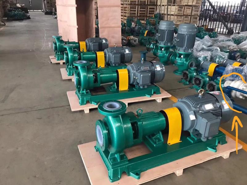 Bơm ly tâm hóa chất mặt trong vỏ lót bằng nhựa series IHF